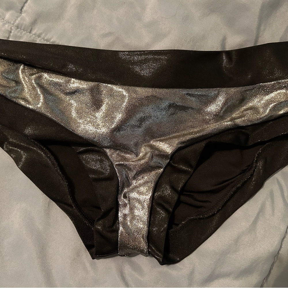 Cleo the Hurricane pole shorts, pole dancing bottoms, sparkly silver, small